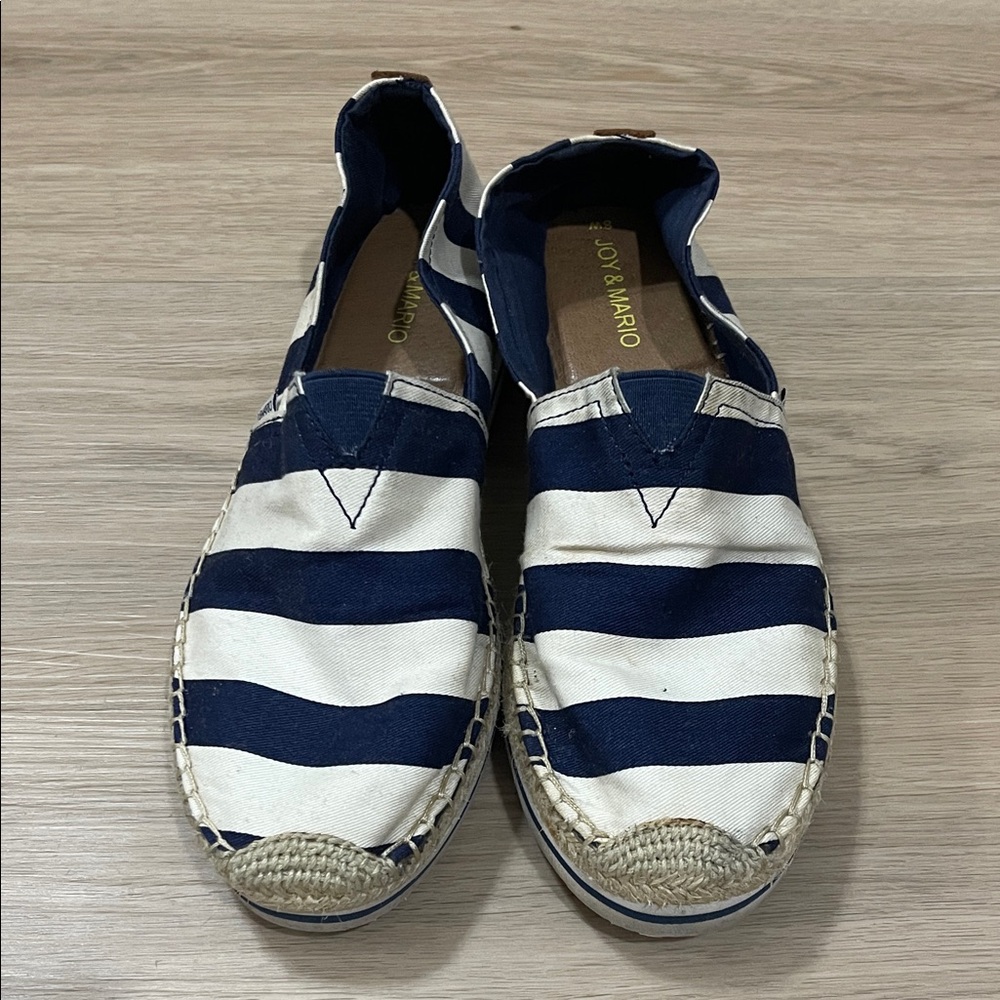 Joy & Mario | Espadrilles Navy and White Striped